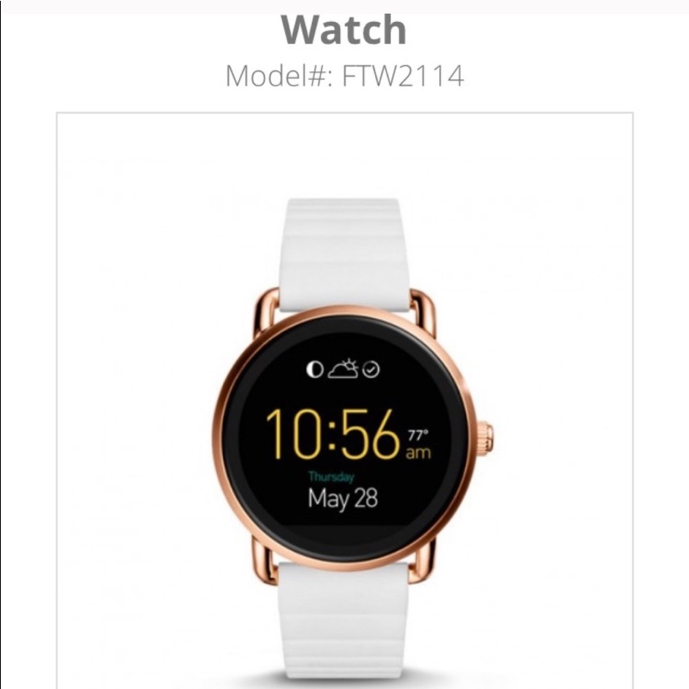 Q wonder smartwatch in white